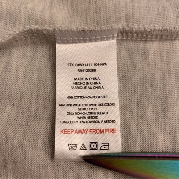 NWT Rae Dunn HUGS T-Shirt in Heather Oatmeal - Picture 10 of 11